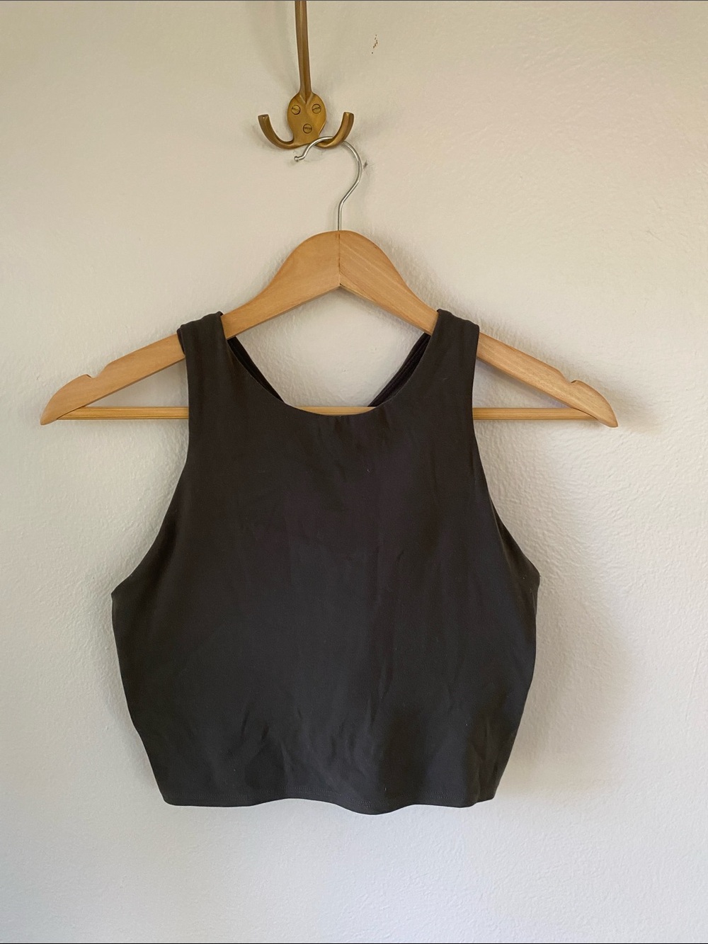 Athleta Black built in bra sports top